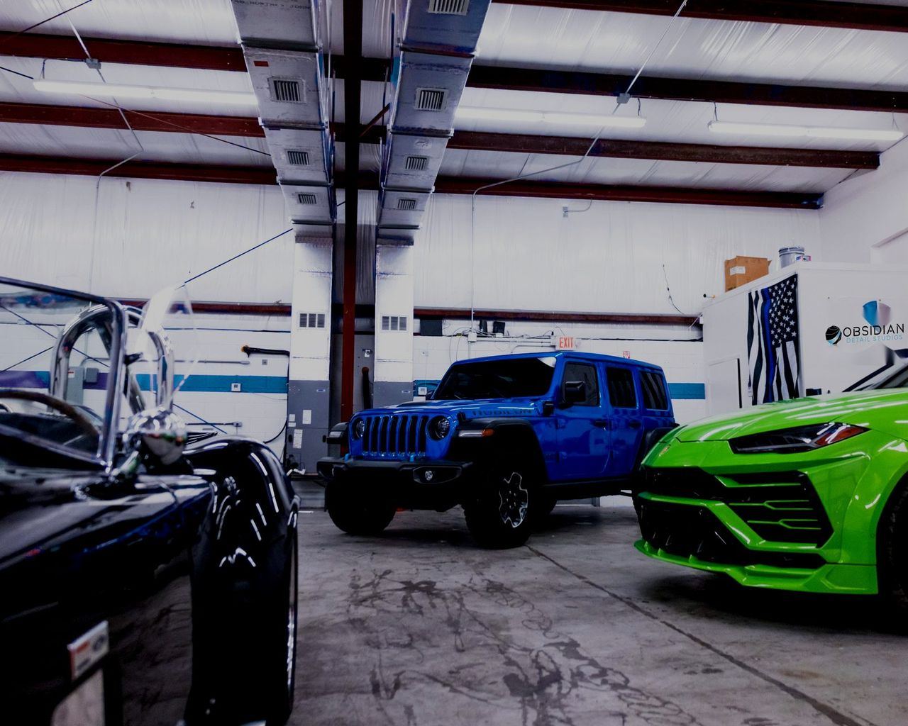 Lifted trucks detailed on-site in Baltimore