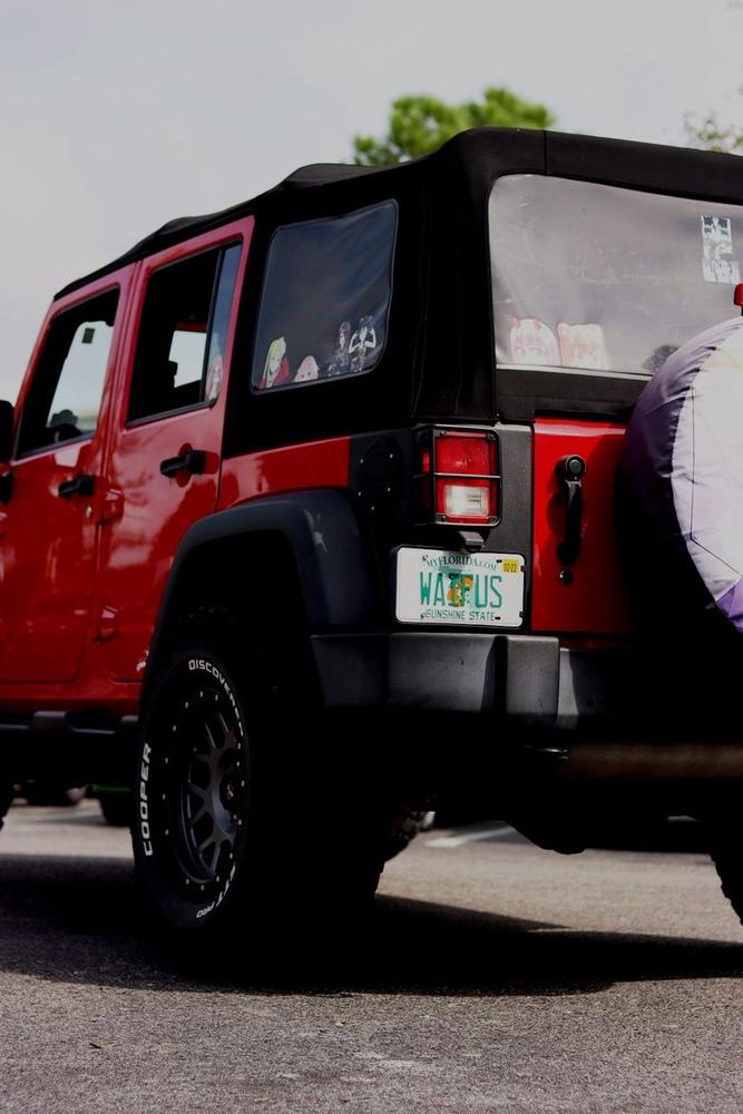 Red Jeep Wrangler detailed on-site in Baltimore