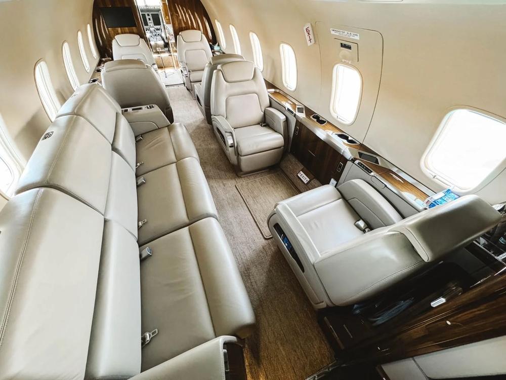 Private jet interior deep cleaning in Baltimore by Obsidian Detail Studios